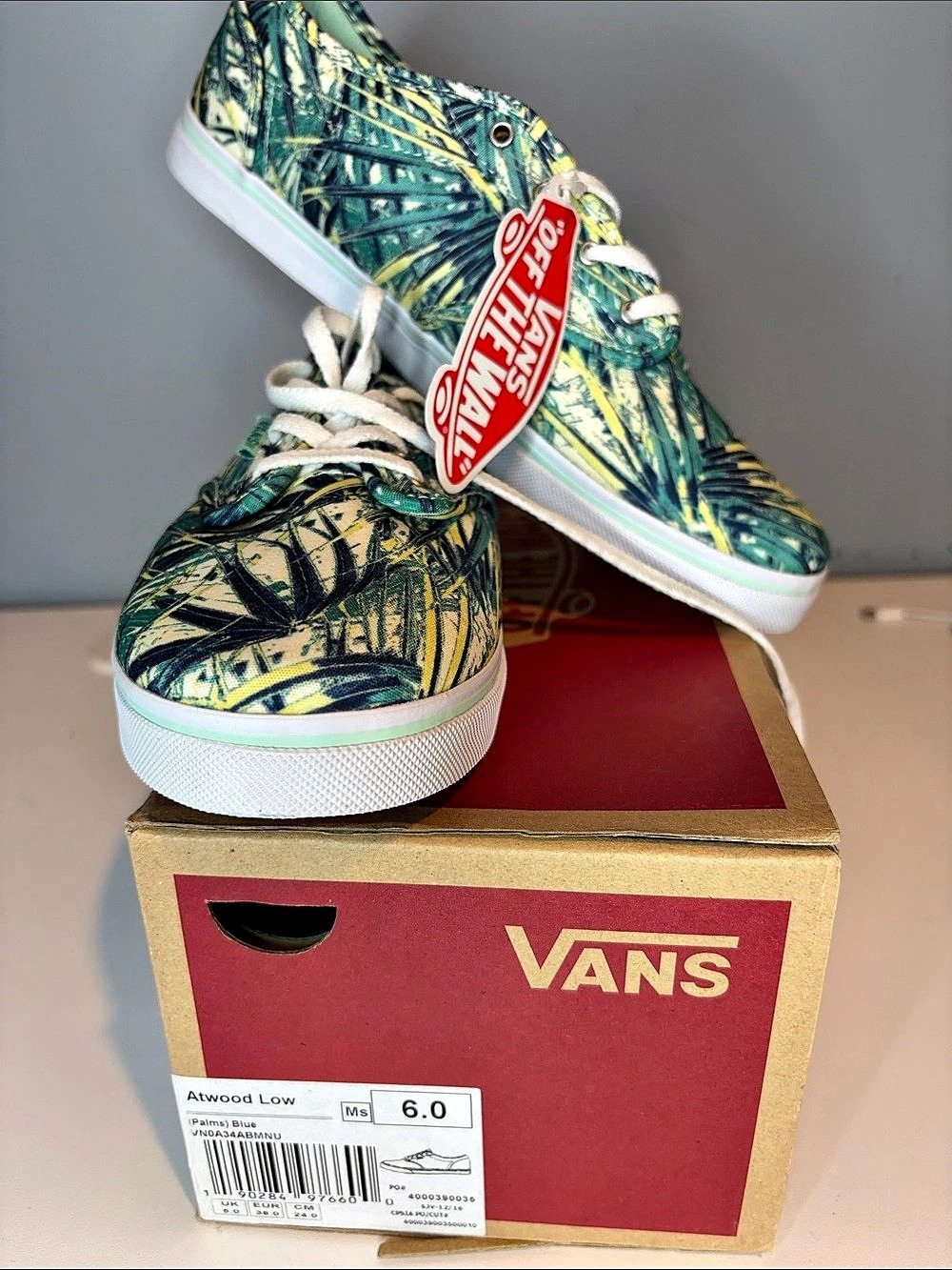 Vans Atwood Low Sneakers Green & Yellow US 6.0 NWT women’s